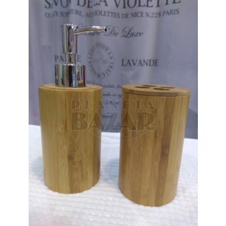 Dispenser Jabón Líquido Bambú