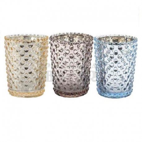 Portavela Vaso Burbuja Cristal