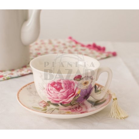 Taza de Te C/Plato En Caja de Regalo
