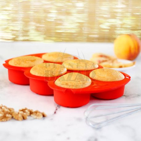 MUFFINERA DE SILICONA PARA 6 PORCIONES