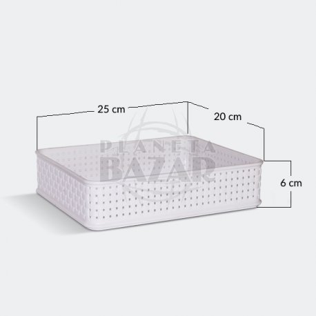 Organizador Ratán Mini Rect. Gde Bajo