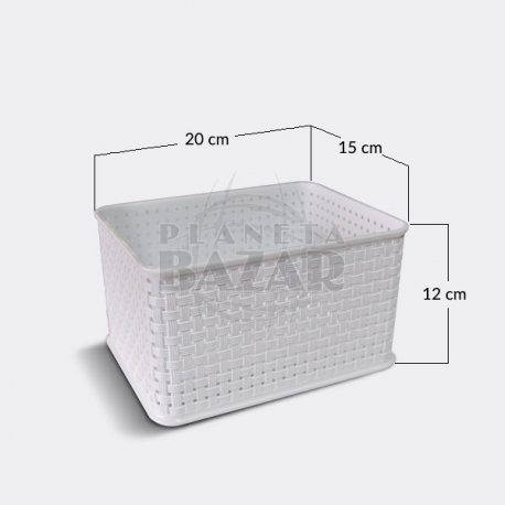 Organizador Ratán Mini Rect. Alto