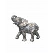 Elefante De Metal Plata 19 cm