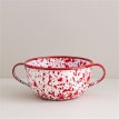 Bowl Enlozado Salpicado Rojo C/Asa
