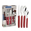 Juego Cubiertos Tramontina Caramel X 24 Piezas Rojo