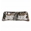 Bandeja 2 Divisiones Plata 30x13 cm