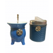 Set Mate Ceramica En Caja | Azul