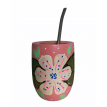 Mate Madera Pintado Con Bombilla