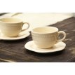 Taza Te Con Plato Linea Queen | Crema