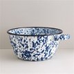 Bowl Enlozado Salpicado Azul C/Asa