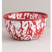 Bowl Enlozado Salpicado Rojo