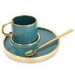 Set Mug Plato y Cucharita | Verde