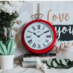 Reloj de Pared Rojo Retro